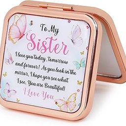 PDOZV Pocket Mirror for Women, Rosegold Square 2.8”×2.8” Metal Frame DropRubber Style Double Sided Mini Magnifying 1X/2X Mirror for Purse Can be Used as Gifts for Woman (RGSr01)-24