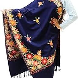 Shawl,Stole for Women,Ladies,Girls With Heavy Kashmiri Border Embroidery-image-12