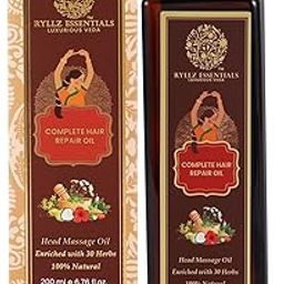 RYLLZ ESSENTIALS Complete Hair Repair Oil | With Rosemary, Bhingraj, Argan & Other 30 Precious Ayurvedic Herbs | Promotes Hair Growth, Reduces Hair Fall, Reduces Dandruff, Relieves Headache & Strengthens Hair Roots | 200 Ml-image-26
