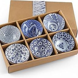 Skelang Set of 6 Porcelain Breakfast Bowls, Cereal Bowls, Ceramic Soup Bowls, for Storing Cereals, Soup, Dessert, Rice-image-93