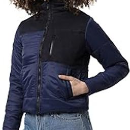 Women's Navy Blue Puffer Regular Fit Bomber Jacket For Winter Wear | Standing Collar | Full Sleeve | Zipper | Casual Jacket For Woman & Girl | Western Stylish Jacket For Women-image-8
