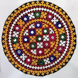 LEEHELTON® tradional Dress Patch Special gamthi Work Round Shape (9 inch Dia)-image-11