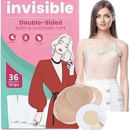 Nipple Cover Breast Covers Disposable Bra Pad Bra and Double Sided Tape for Fashion, Clothing & Body Combo (36 pcs Strip + 10 pcs Nipple Cover)-image-69