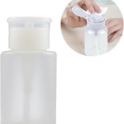 Ghelonadi Nail Polish Remover Pump Bottle Dispenser 60 ML Push Down Cleanser Bottle Travel Empty Liquid Container, Nail Polish Remover Pump Dispenser for Makeup Remover Nail Art - 1pc, Multi.-21