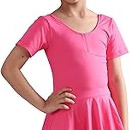 The Dance Bible Girls Classic Short Sleeve Skirted Leotard Ballet Dance Dress-image-2