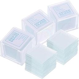 Healvian Square Glass Microscope Cover Slips 500Pcs Slides and Cover Glasses Microscope Slides Square Cover Slips Lab Accessory 18x18mm-13