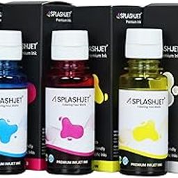 Splashjet 51/52 Compatible Refill Ink for HP GT 5810, 5820, 5821, 310, 315, 319, 415, 419, 410 Printer - Compatible with GT51, GT52 Ink Code - (90gm x Black) (70gm x C/M/Y) - 502371-18