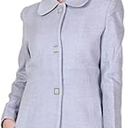 Women Solid Knee Length Woven Coat/Blazer with Wool Blend And Comfort Fit-14