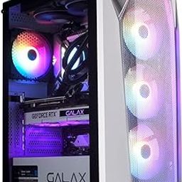 GALAX PC Case Revolution-05 (REV-05W) White Gaming Cabinet | Supports ATX, M-ATX, ITX | 4 RGB Cooling Fans | Mesh Panel | Spacious Interior | Tempered Glass-15