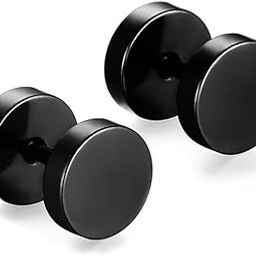 Stainless Steel Ear Piercing Plugs Tunnel Punk Style 10 mm Stud Earrings Set For Men Women-image-54