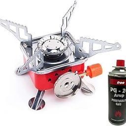ARUP Gas Stove Mini Portable Square-Shaped Gas Butane Burner Camping Stove travelling Stainless Steel Cooking Stove Folding Furnace Stove with Storage Bag-picture-11