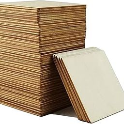 Alvika - 4 Inch Square Shape Wooden MDF Coasters for DIY Art & Craft, Decoupage, Resin Art, Mandala Art and Decorations (Pack of 12)-image-13