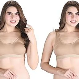 Venus Wire Free Slip on Moulded Sports Bra with Adjustable Strap-image-83