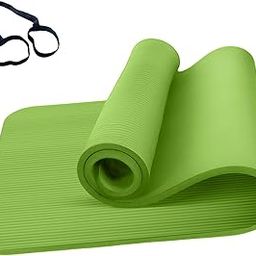 Ubervia * 24 Inches Yoga Mat Non-Slip 10mm Thicknness Exercise Mats with Storage Band and Mesh Bag for Yoga Lovers Pregnant Women Kids Old People Hikers Travelers(Green)-POOWE-image-61