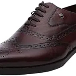 monte carlo Mens Solid Lace Up Genuine Leather Formal Brogue Shoes-picture-24