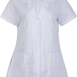 RightCare Women’s Half Sleeves Doctor Lab Coat Apron (HP04-46, White)-15