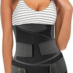 2-in-1 Black Postpartum Maternity Belt for Women Waist Trimmer Shapewear to Reduce Tummy Fat After Delivery for C-Section(30 Inch to 46 Inches of Waist)-9