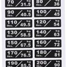 MERISHOPP® 2xWeight Stack Labels 10-260lbs/4.5-117kg for Fitness Equipment Sporting Goods | Sporting Goods | Fitness, Running & Yoga | Fitness Equipment & Gear | Resistance Trainers-image-52