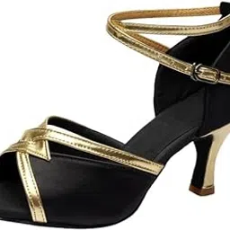 ftk Women's Dance Sandals Soft Sole Mid-Heel Heeled Sandal for Practice-picture-18