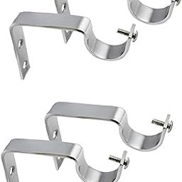 MUMU Stainless Steel Curtain Support/Rod Brackets/Clamps Holders for Curtain Bracket and Rod Support (Pair of 2)-image-94