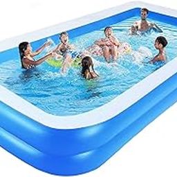 Acqua Scape Rectangle Family Pool Inflatable Bath Tub (Multicolor) with Electric AIR Pump (XXX-Large)-picture-12
