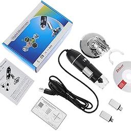 JAGTRADE Microscope 1600X 3-in-1 Digital Microscoe ith 8 LED Lights 2 Adaters Suort for indos Tye-C Micro-USB for Jeelry Identifica-17