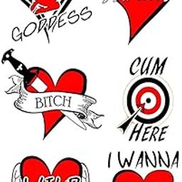 Tattoo Tech, 2 Sheets Large Temporary Tattoo, Adult Art Design Temporary Tattoos, Lasts 1-2 Weeks, Waterproof, Realistic Look, No Adhesive, No Reflection (Honymoon Heart Design)-picture-28
