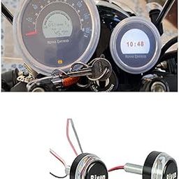 R.J.VON Speedometer Cover with led handle bar Compatible For RE Meteor 350-11