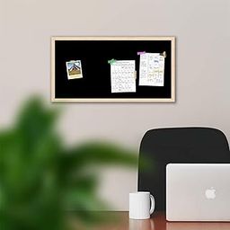 ArtzFolio Greys Family Black Colour | Framed Magnetic Dry Erase White Board | Includes Sticky Notes, Magnet Buttons & Markers | Natural Brown Frame | 36 x 18 inch (91 x 46 cms)-image-35