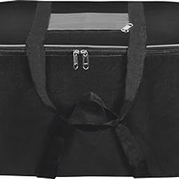 ACORMEK Large Clothes Storage Bag Underbed Storage Bag Moisture Proof Cloth Organiser Nylon Big Underbed Storage Bag with Zippered Closure and Handle(54x46x28cm) (Grey Black, Pack Of-1)-24