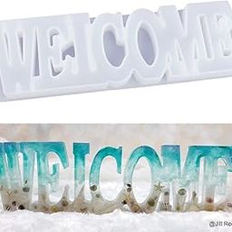 LET'S RESIN Welcome Mold, Silicone Resin Molds, Epoxy Resin Molds for Desk/Table/Room Decoration, Ideal Gift for Friends-picture-2