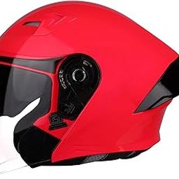 Steelbird SBA-16 7Wings ISI Certified Open Face Helmet for Men and Women with Inner Smoke Sun Shield-12