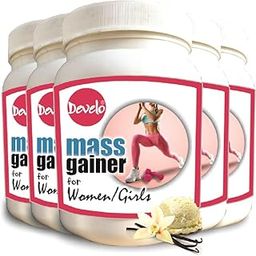 Develo Mass Gainer Protein for Women/Girls' - 5kg (Pack of 5) Vanilla-image-12
