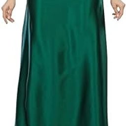 Women's Satin Petticoat Saree Underskirt, Saree Satin Silk Petticoat Underwear Skirt, Net Saree Shape Wear Dress, Free Size-image-50