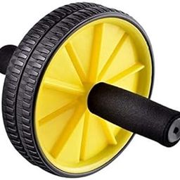 Virtual World Perfect Dual Wheel Total Body Exerciser Trimmer 4 in 1 Solid Body Fitness Workout - Ab Roller Ab Wheel Abdominal Workout Roller For Ab Exercises. Cushioned Handles Weight Loss Kit for Men & Women (Random Color As per Stock)-image-3