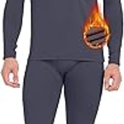 Bunex Men's Fleece Winter Body Warmer Thermal Warm Wear Top Pajama and Bottom Suit Combo Set for Men/Women (XXL - 100, Grey)-picture-36