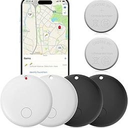 Air Tags-4 Pack, Keys Finder and Item Locator Works with Find My App (iOS Only), Replaceable Battery, GPS Trackers for Dog, Keys, Luggage, Suitcases, Pets, Loud Beep (Not for Android)-89