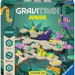 Ravensburger - Gravitrax Junior - Starter Set My Jungle 100 pieces - Ball track - Creative building game - Building marbles course - From 3 years old - French version - 27499-22