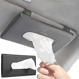 Yobbo Car Tissue Holder, Sun Visor Napkin Holder, Car Visor Tissue Papers Holder, Tissue Holder for Car, Tissue Dispenser Rectangular (Black)-image-93
