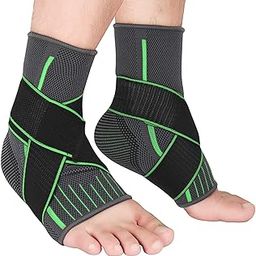 TCCO ENTERPRISE Neoprene 2 Packs Breathable Ankle Brace, Ankle Support Sleeve With Compression Ankle Wrap For Plantar Fasciitis, Ankle Sprain, Ankle Swelling, Joint Pain, Fits All For Women Men-18