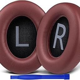 Replacement Earpads for Bose 700 (NC700) Wireless Headphones, Ear Pads Cushions with Softer Protein Leather, High-Density Noise Cancelling Foam, Added Thickness - Burgundy-image-97