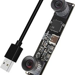 IFWATER High Speed 210fps USB Camera with Global Shutter 800P Synchronization Dual Lens Monochrome B/W Camera Plug and Play for 3D Printing PC Lightburn QR Code Scanning VR and Face Recognition-20