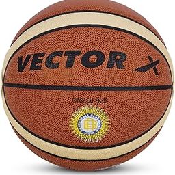 Vector X Basketball X-Pro |14 Pannel | Dual Tone Design | Woven Butyl Bladder | BBFI Approved | Official Match Ball | Premium Rubber | Color - Brown (7)-image-6