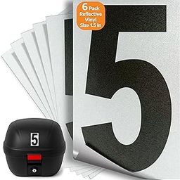 iSYFIX Black Vinyl Numbers 5 (Five) Stickers - 6 Pack 1.5 inch - Premium Decal, White Background & Pre-Spaced for Mailbox, Signs, Window, Door, Cars, Trucks, Home, Business, Address, Indoor & Outdoor-image-55