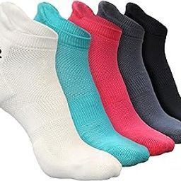 Bamboo Women's Ankle Socks for Running Sports & Gym, Anti Odour Breathable Durable Anti Blister Perfect Size - UK 3 - UK 7 (22 cm to 25 cm), Combo-image-15