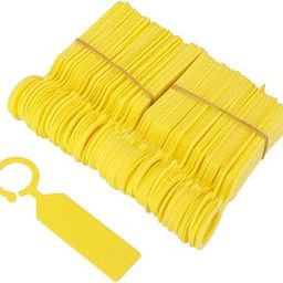 Bnf® 100pcs PP Tags Greenhouse Gardening Plant Circle Hanging Nursery Labels Yellow|Home & Garden|Yard, Garden & Outdoor Living|Gardening Supplies|Plant Care, Soil & Accessories|Plant Labels-image-2