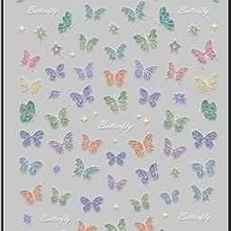 Nail It! 5D Self-Adhesive Nail Art Stickers - Butterfly 6456-18
