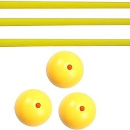 MERISHOPP 3 Sets Football Door Pole Training Tool Sign Obstacle Marker Rod and Base-image-53