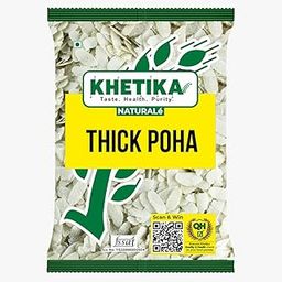 Khetika Naturale Thick Poha(Flattened Rice) 500g | High in Fiber | Healthy Breakfast | Hygienically Packed-image-36