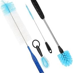 Alipis Bottle Cleaner Brush Set 4-Piece Brush for Milk Bottles Cups Straws Long Handle Space-Saving Comfortable Grip-image-6